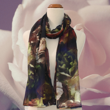 Luxury Rectangle Scarf - Damask Rose